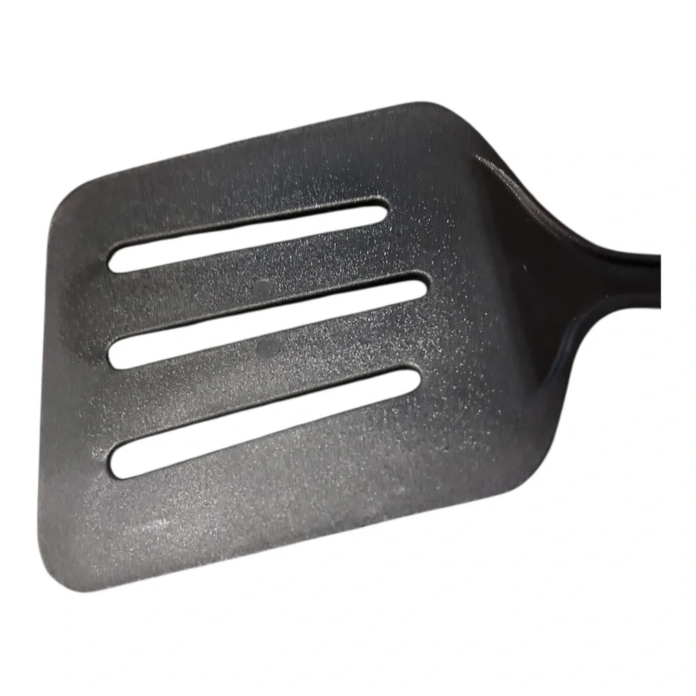 Vintage Made In USA Black Nylon Slotted Spatula Flipper Turner 11.5 Inches EUC
